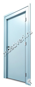 Элитная терморазрывная дверь в дом светло-голубая - купить от производителя Мосдвери Элитная терморазрывная дверь в дом светло-голубая
