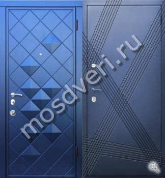 Синия шумоизоляционная дверь с порошковым напылением - купить от производителя Мосдвери Синия шумоизоляционная дверь с порошковым напылением