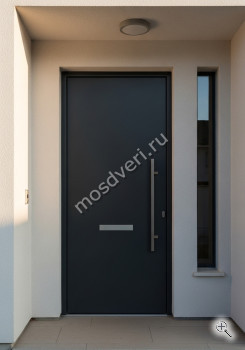 Дверь металлическая входная большая черная - купить от производителя Мосдвери Дверь металлическая входная большая черная